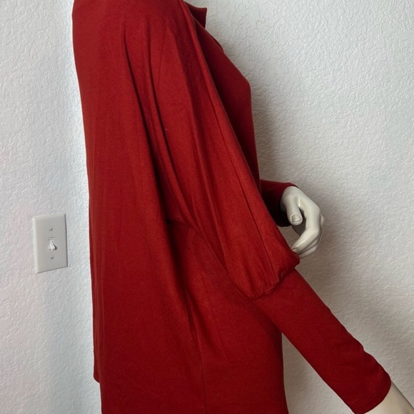 Gibson Red Boat soft draped Neck Long Sleeve Top M - Picture 7 of 10